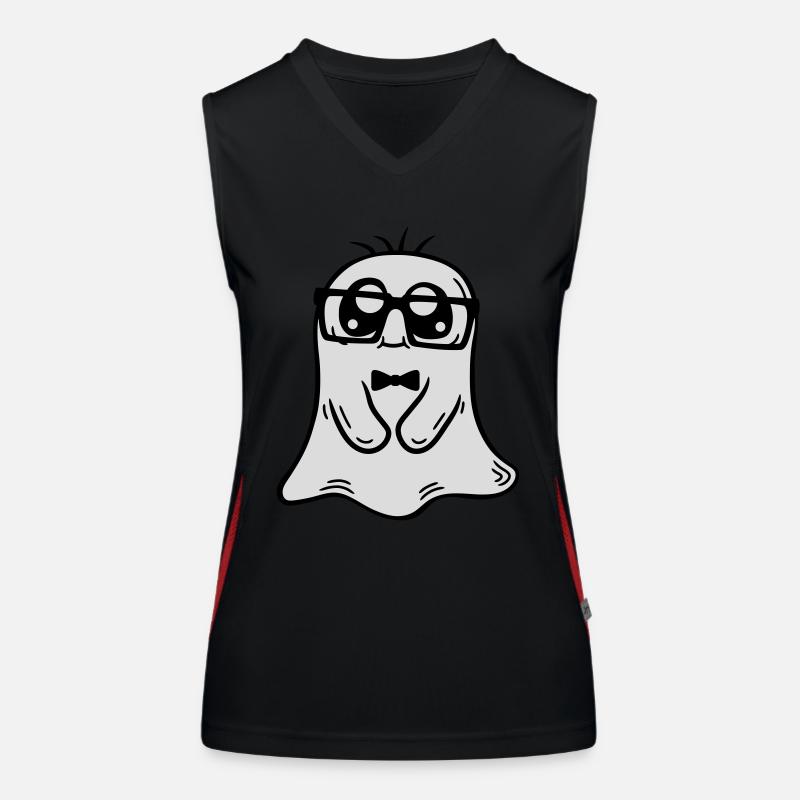 Little Nerd Ghost Comic Women's Functional Contrast Tank Top