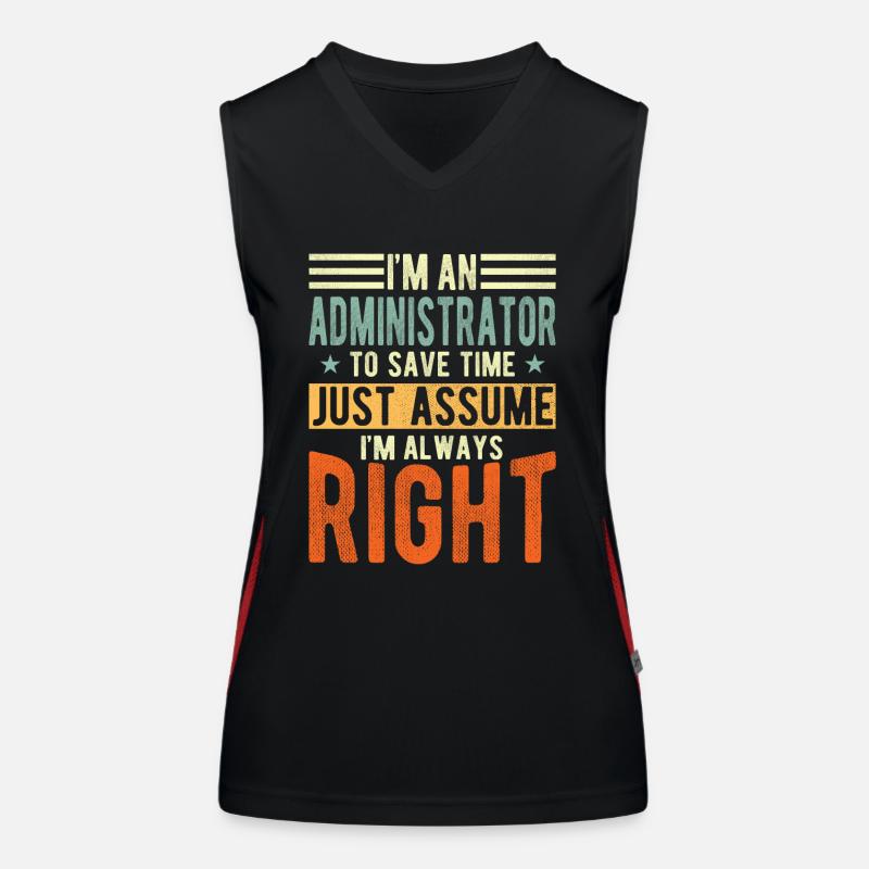 Administrator Funktionelles Kontrast-Tank Top für Frauen