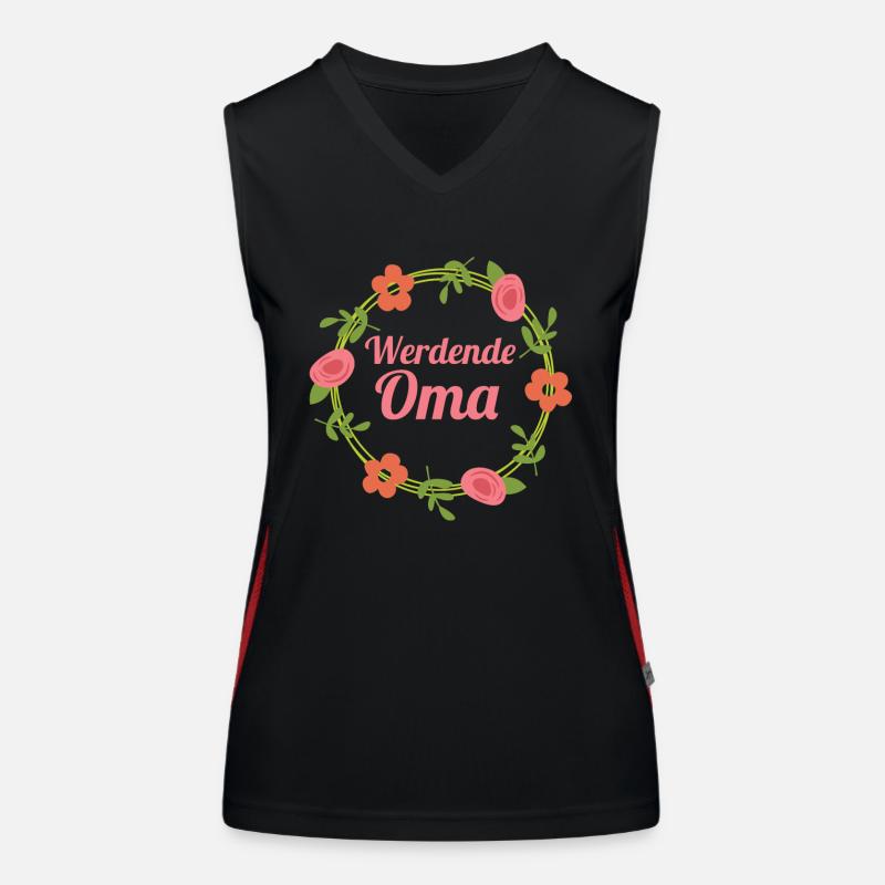 Werdende Oma Großmutter Geschenk Funktionelles Kontrast-Tank Top für Frauen
