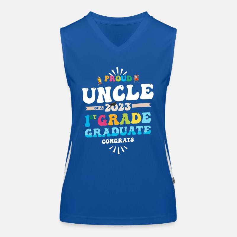 Stolzer Onkel einer 1. Klasse von 2023 Funktionelles Kontrast-Tank Top für Frauen