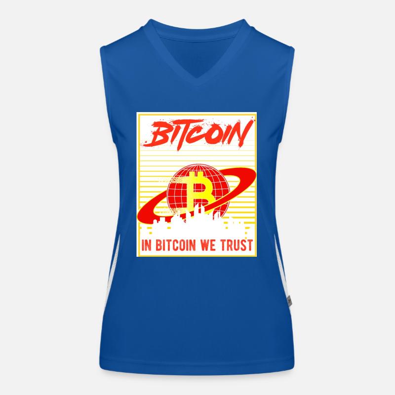 In Bitcoin we trust Débardeur respirant contrasté Femme