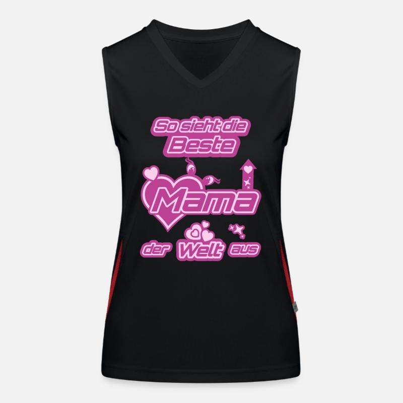Mama - Muttertag - Retro Funktionelles Kontrast-Tank Top für Frauen