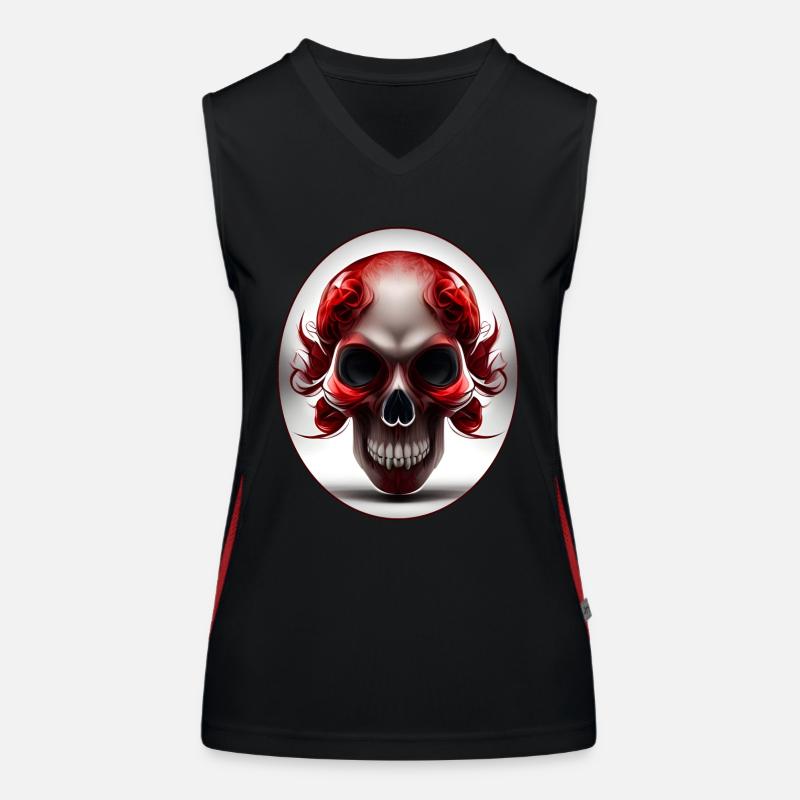 Darkside Design - Skull Art 3 Débardeur respirant contrasté Femme