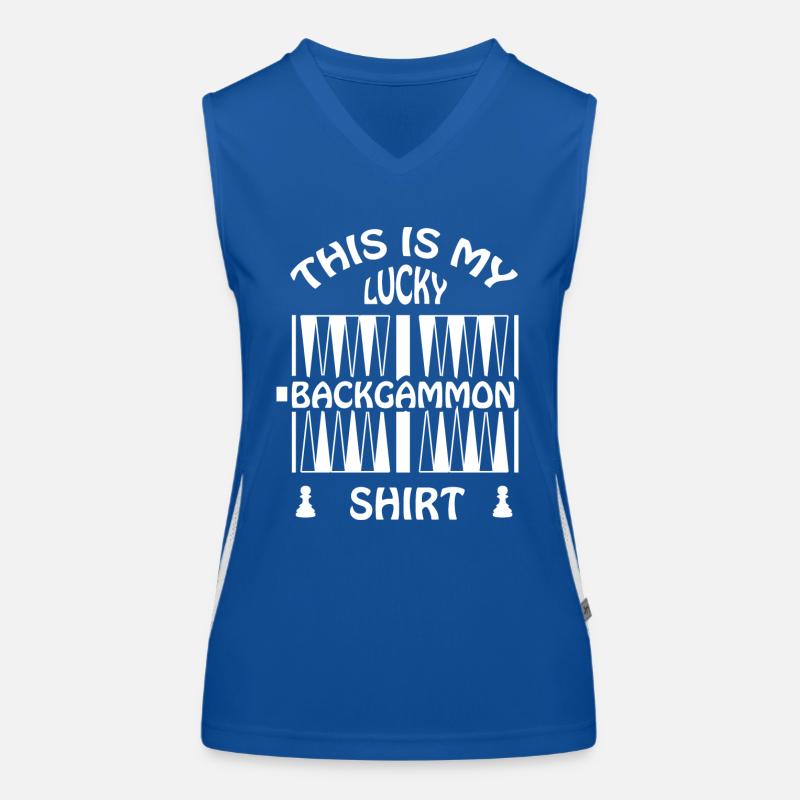 boardgame chess backgammon game night Funktionelles Kontrast-Tank Top für Frauen
