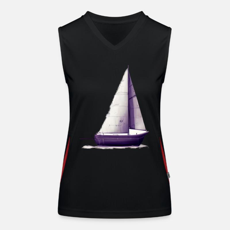 Sailing Sailboat Sailing Sailing Sailing Ship Women's Functional Contrast Tank Top