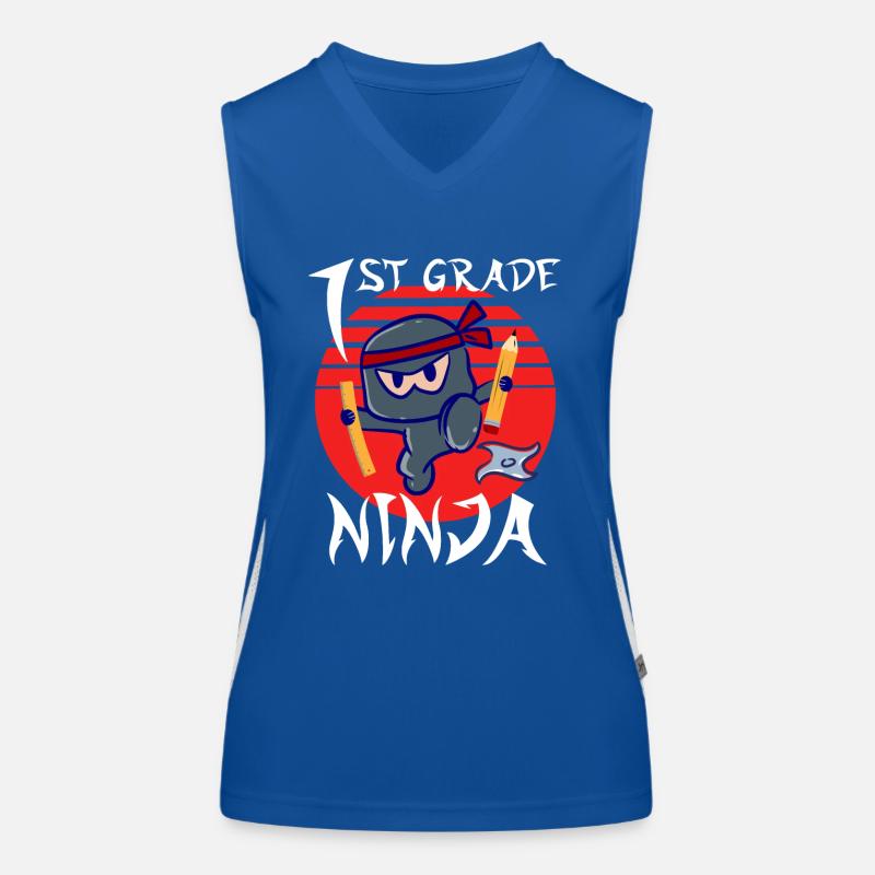1st Grade Ninja School Beginner First Grader Women's Functional Contrast Tank Top