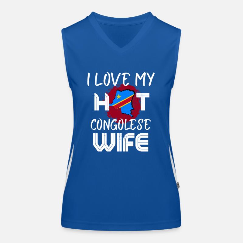 C’est drôle que j’aime mon mari congolais chaud Débardeur respirant contrasté Femme