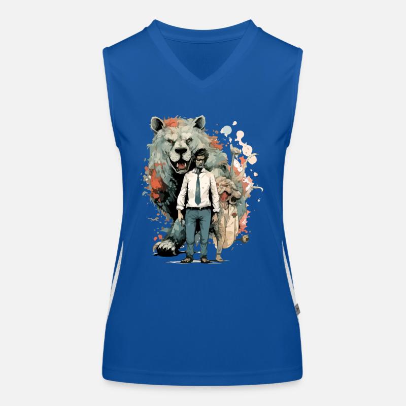 Die Seele des Tieres Funktionelles Kontrast-Tank Top für Frauen