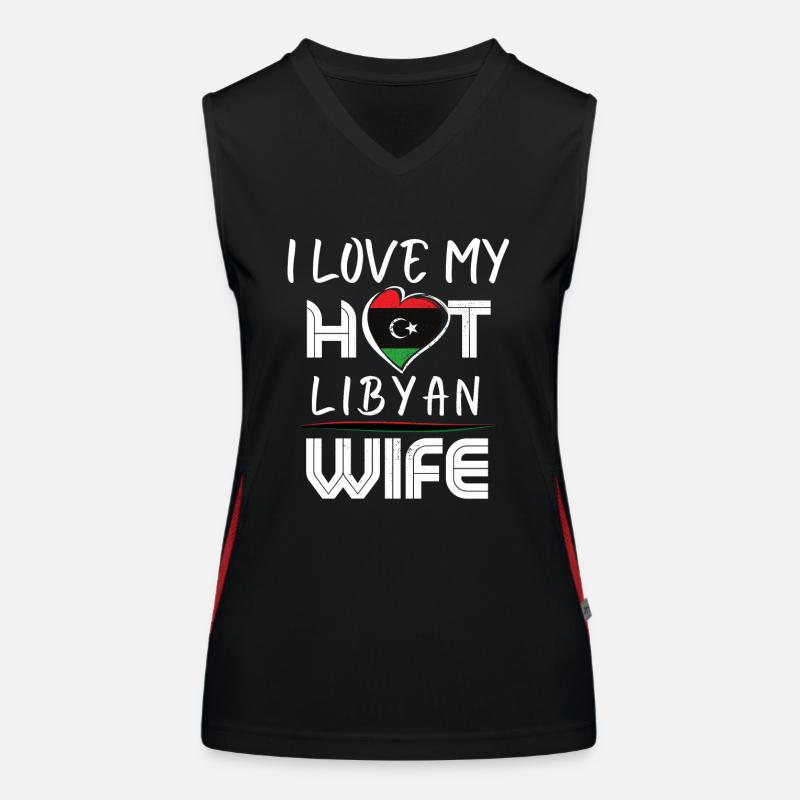 C’est drôle que j’aime mon mari libyen chaud Débardeur respirant contrasté Femme