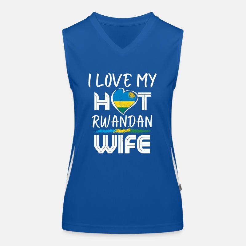 C’est drôle que j’aime mon mari rwandais chaud Débardeur respirant contrasté Femme