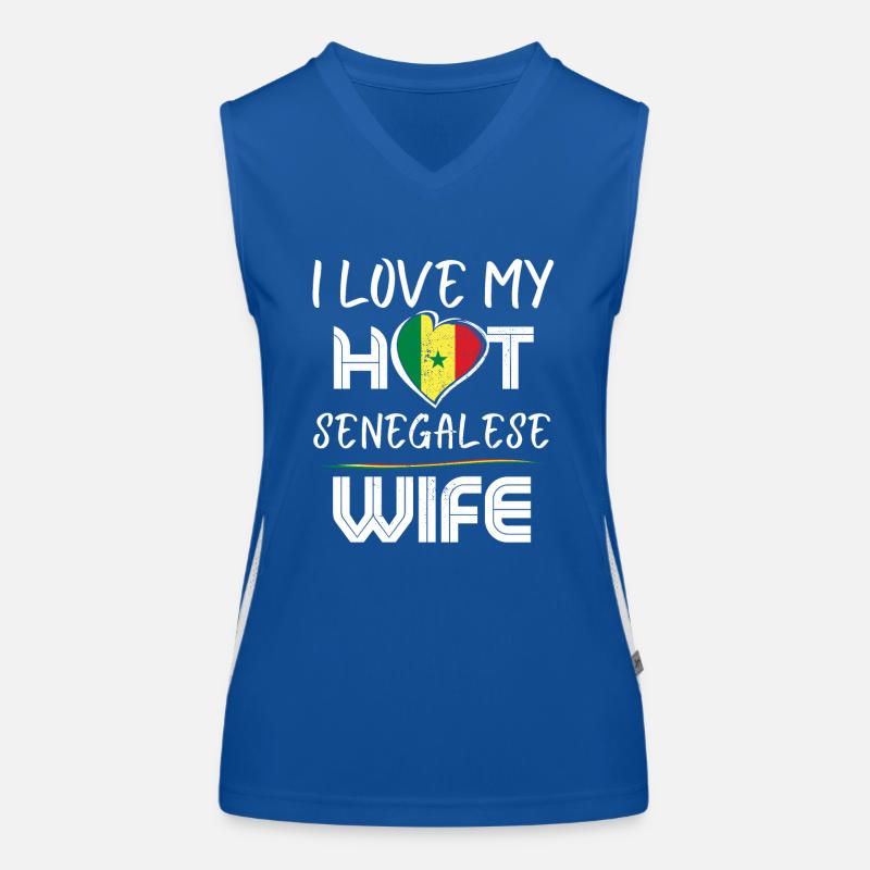 C’est drôle que j’aime mon mari sénégalais chaud Débardeur respirant contrasté Femme
