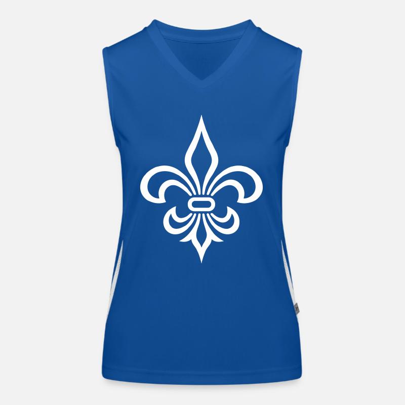 Symbole de la fleur de lys Débardeur respirant contrasté Femme