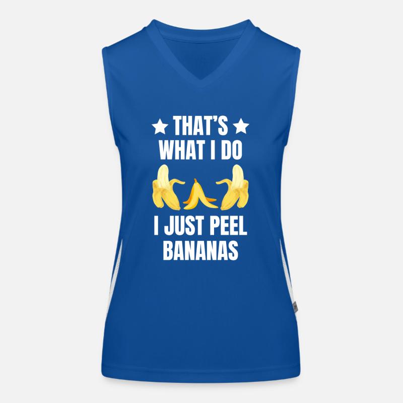 C’EST CE QUE JE FAIS, JUSTE ÉPLUCHER DES BANANES Débardeur respirant contrasté Femme
