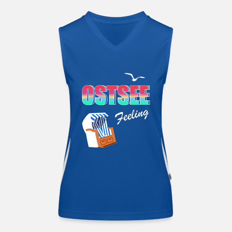 Ostsee Feeling Funktionelles Kontrast-Tank Top für Frauen