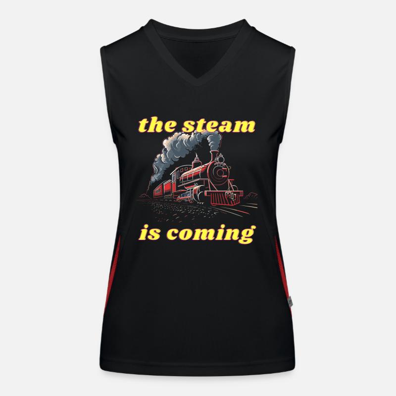 Der Dampf kommt Funktionelles Kontrast-Tank Top für Frauen