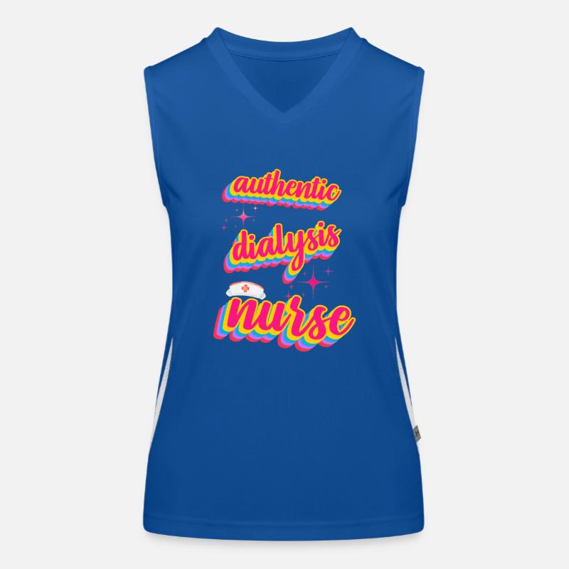 Authentic Dialysis Nurse Retro Style Women's Functional Contrast Tank Top