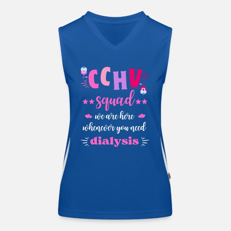 Équipe d’infirmières de dialyse de l’escouade CCHV Débardeur respirant contrasté Femme