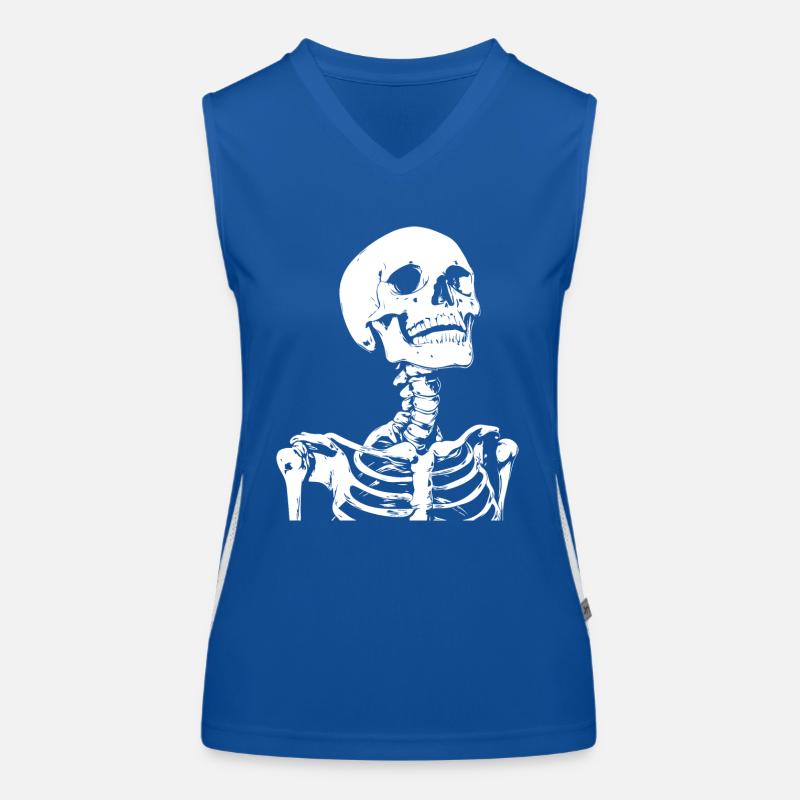 Skeleton Skull Gothic Women's Functional Contrast Tank Top