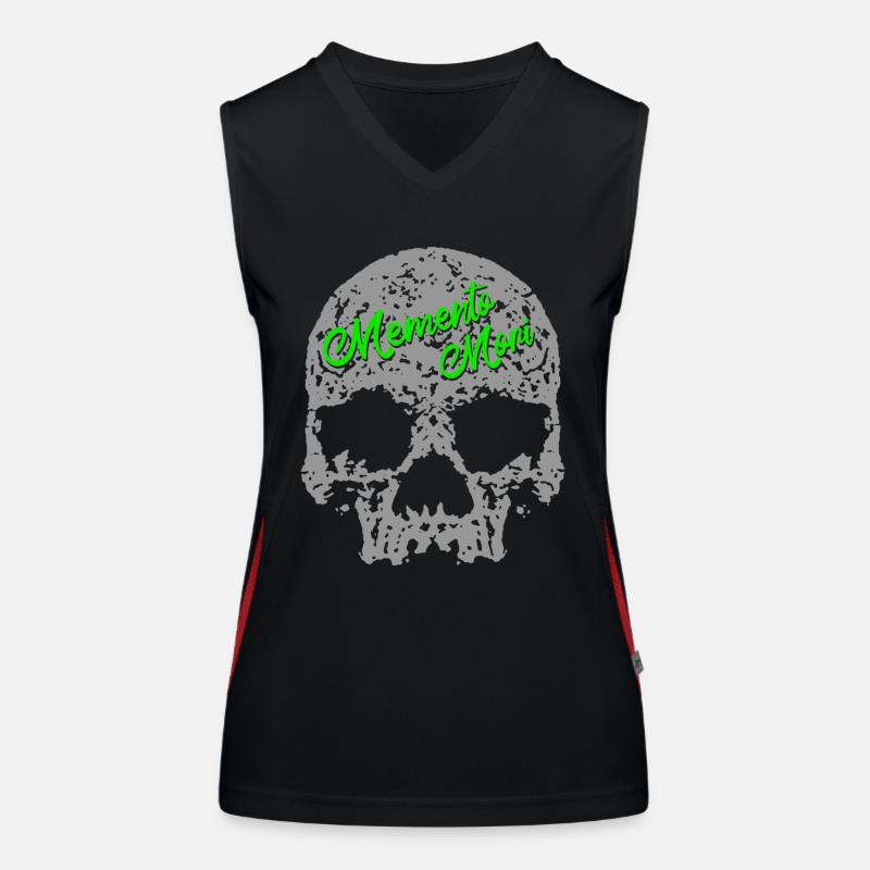 Crâne Memento Mori Débardeur respirant contrasté Femme
