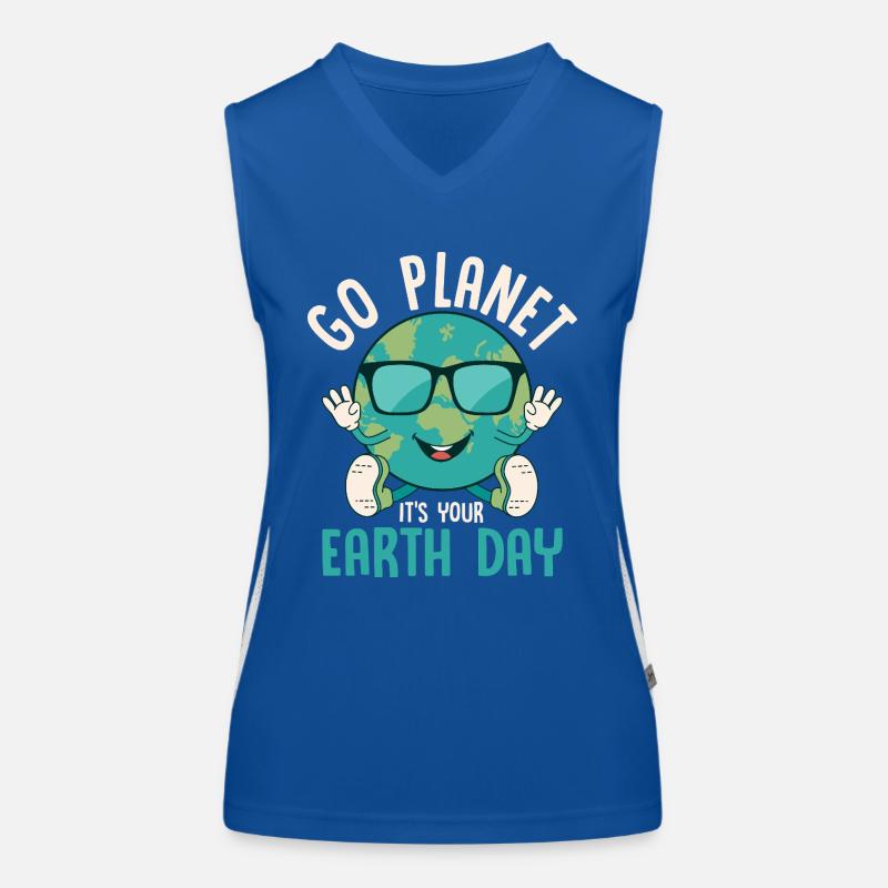 Go Planet It's Your Earth Day Environmental Planet Funktionelles Kontrast-Tank Top für Frauen