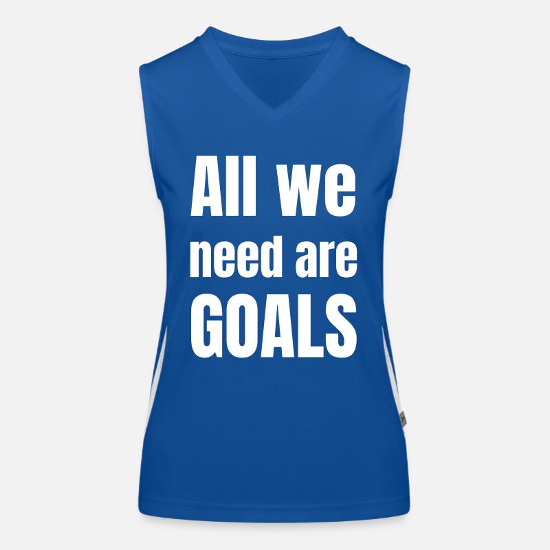 We just need goals. Women's Functional Contrast Tank Top