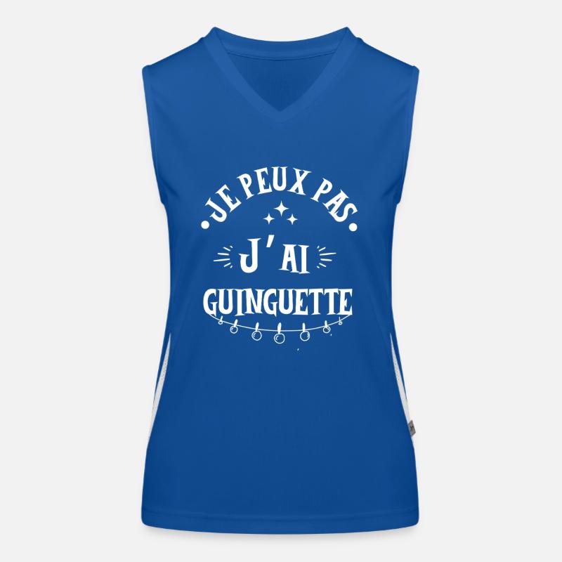 JE PEUX PAS J'AI GUINGUETTE Débardeur respirant contrasté Femme