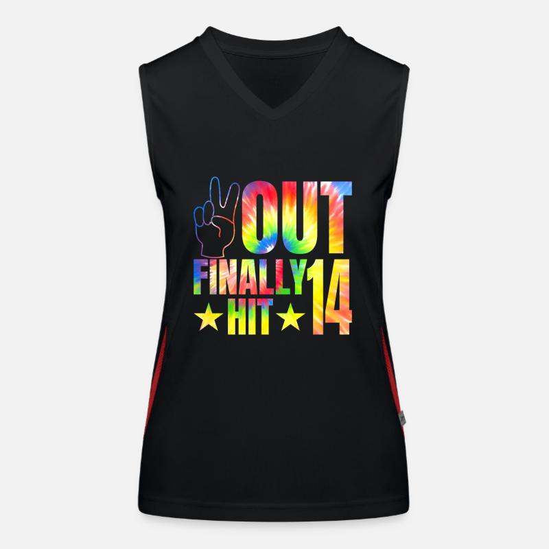 Finally hit 14 year old celebrant 14. Women's Functional Contrast Tank Top