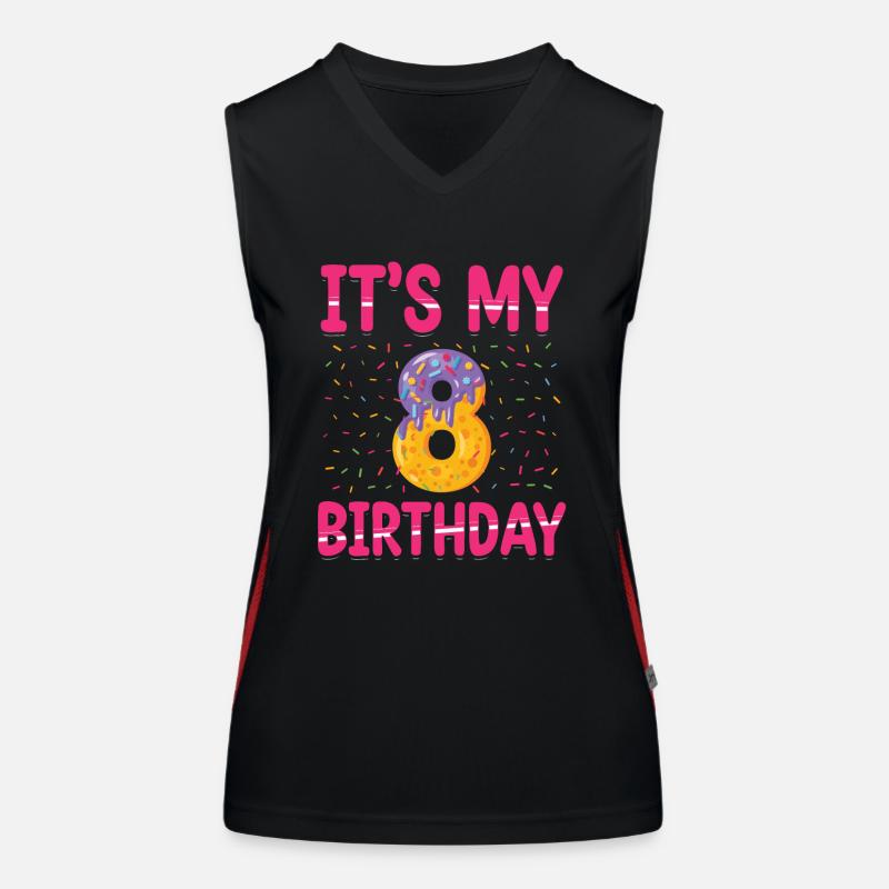 It's My 8th Birthday | Sprinkles Theme | Women's Functional Contrast Tank Top