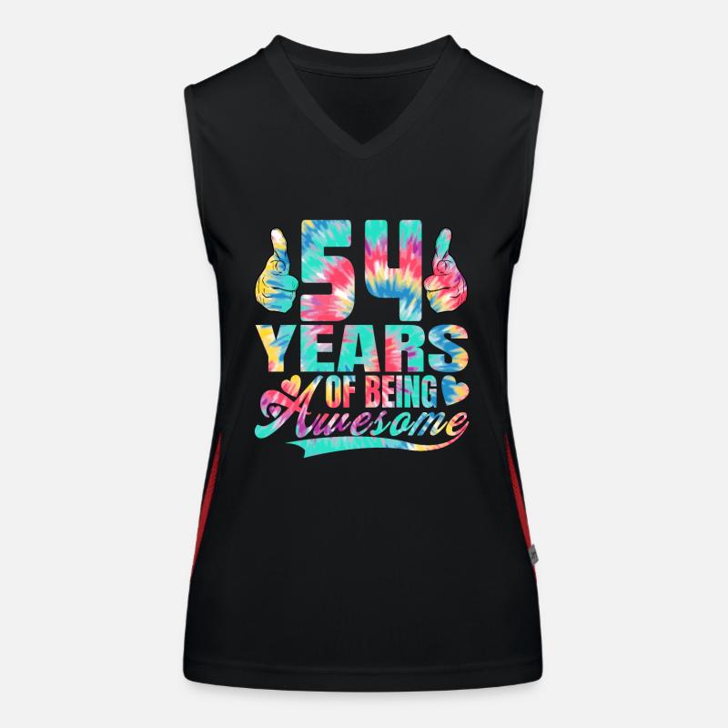54e anniversaire ou anniversaire 54 ans d’existence Débardeur respirant contrasté Femme