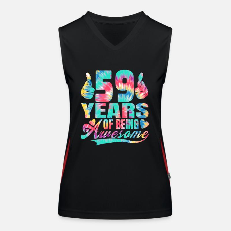 59. Geburtstag Oder Jahrestag 59 Years Of Being Funktionelles Kontrast-Tank Top für Frauen