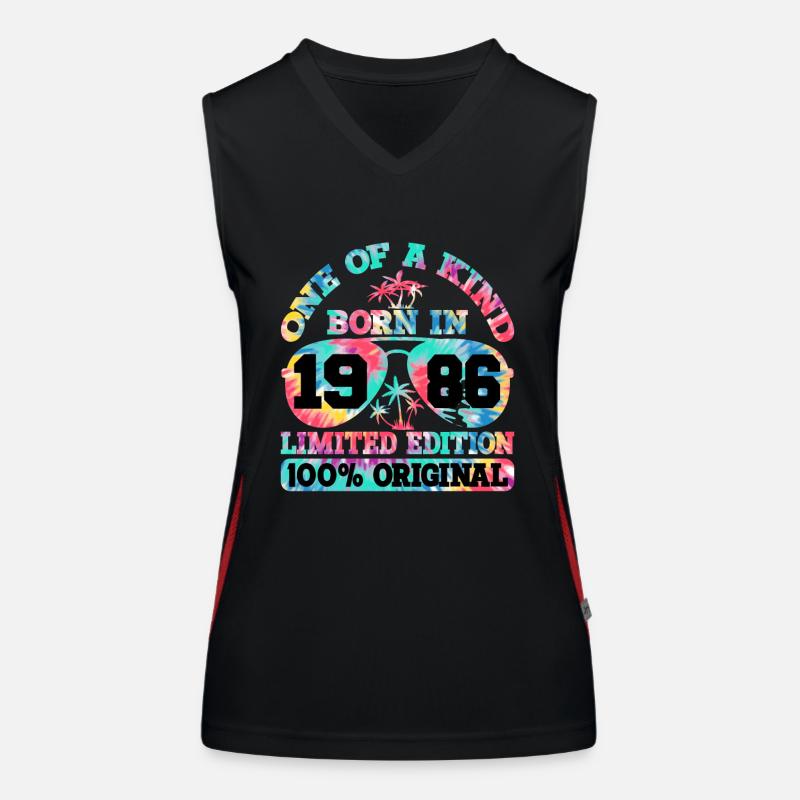 Einzigartig Geboren 1986 Limitierte Auflage Funktionelles Kontrast-Tank Top für Frauen
