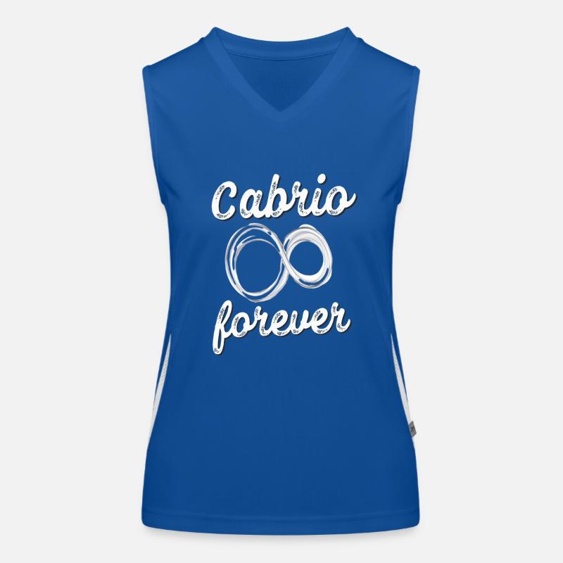 Cabrio forever great saying cabriolet driving Women's Functional Contrast Tank Top