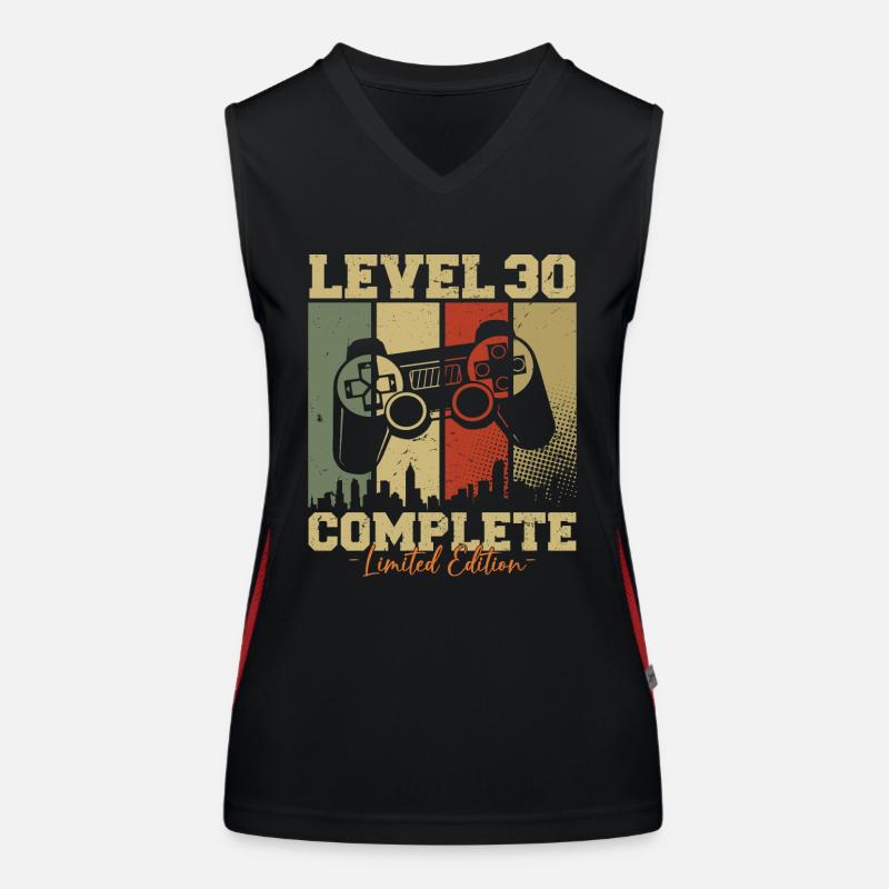Level 30 Freigeschaltet 30 Geburtstag Geschenk Funktionelles Kontrast-Tank Top für Frauen