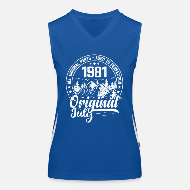 Juli 1981 Original:43 Jahre Geburtstagsgeschenk Funktionelles Kontrast-Tank Top für Frauen