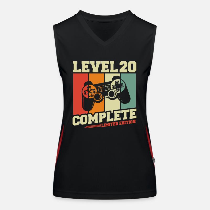 20 Birthday Gift - Level 20 Complete Women's Functional Contrast Tank Top