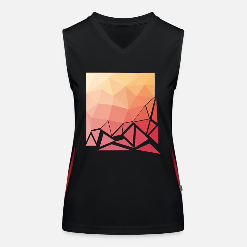 Fading Polygons Funktionelles Kontrast-Tank Top für Frauen