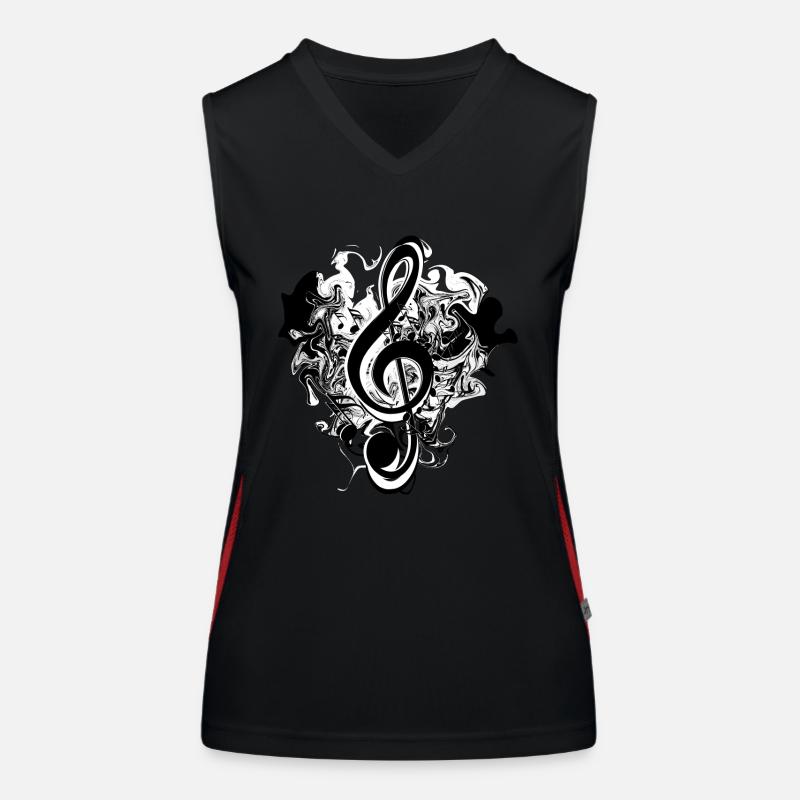 Notenschlüssel Funktionelles Kontrast-Tank Top für Frauen