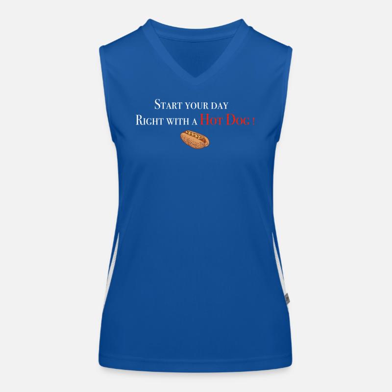 Start with Hot Dog Funktionelles Kontrast-Tank Top für Frauen