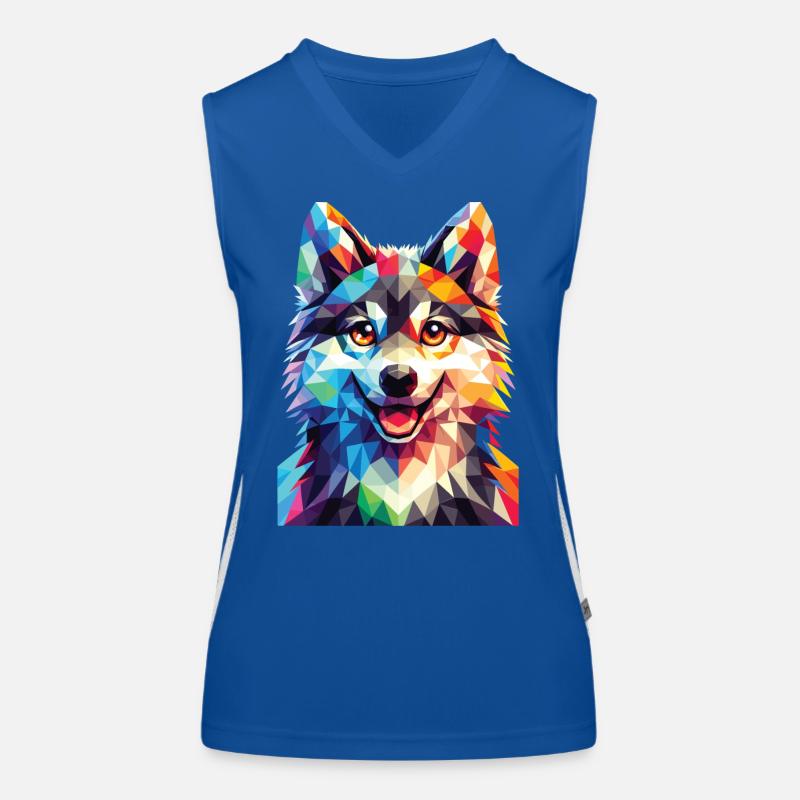 Polygon Wolf Women's Functional Contrast Tank Top