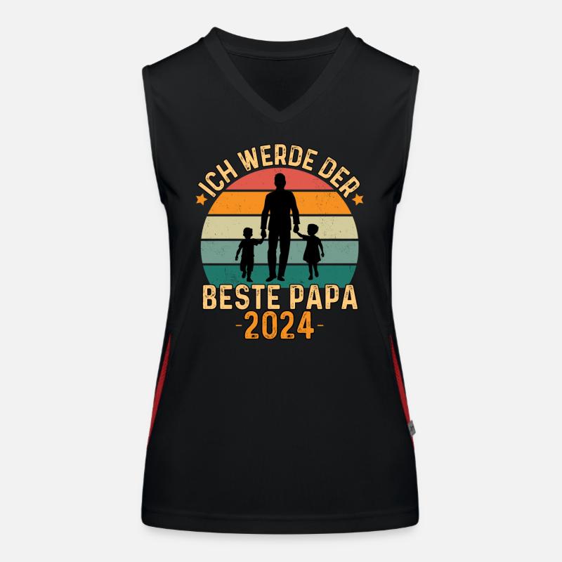 Ich Werde Der Beste Papa 2024 Funktionelles Kontrast-Tank Top für Frauen