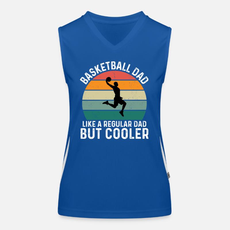 Basketball Dad Like A Regular Dad But Cooler Funktionelles Kontrast-Tank Top für Frauen