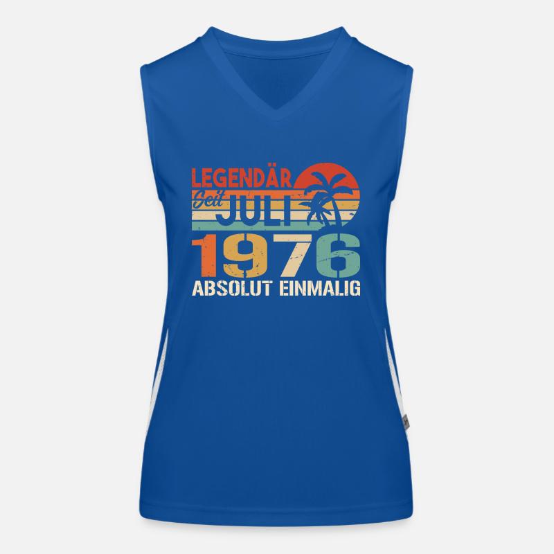 1976 Juli Geboren im Juli 1976 Funktionelles Kontrast-Tank Top für Frauen
