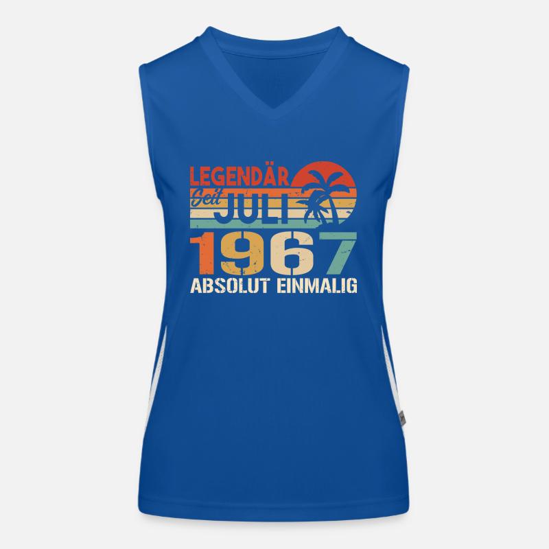 1967 Juli Geboren im Juli 1967 Funktionelles Kontrast-Tank Top für Frauen