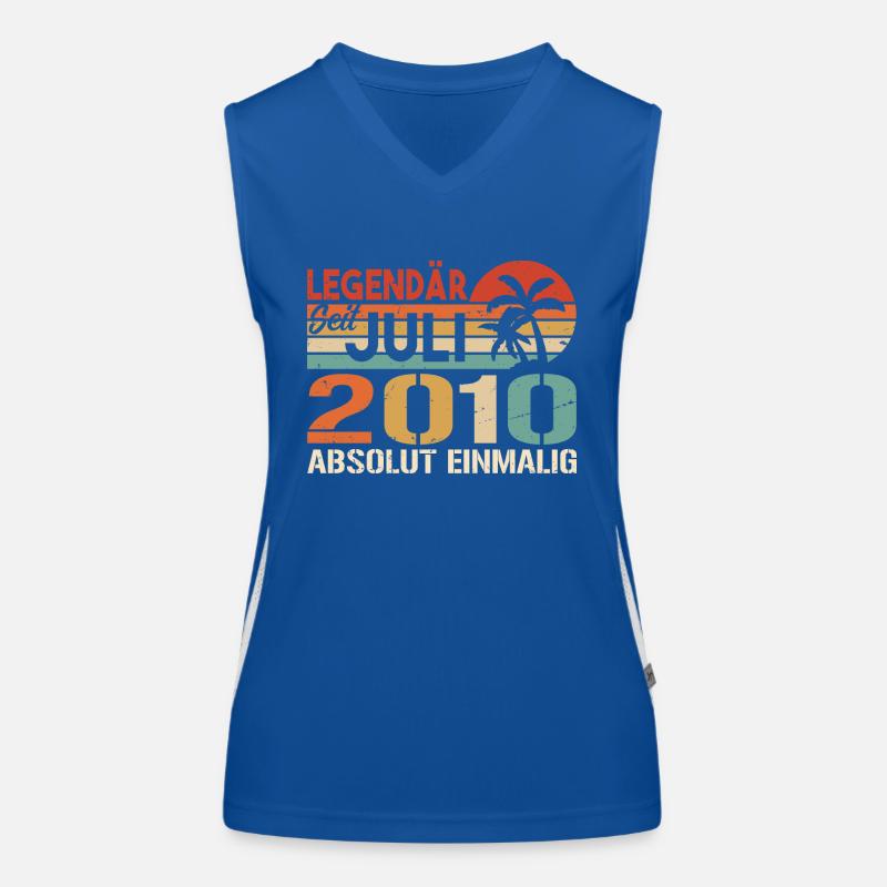 2010 Juli Geboren im Juli 2010 Funktionelles Kontrast-Tank Top für Frauen