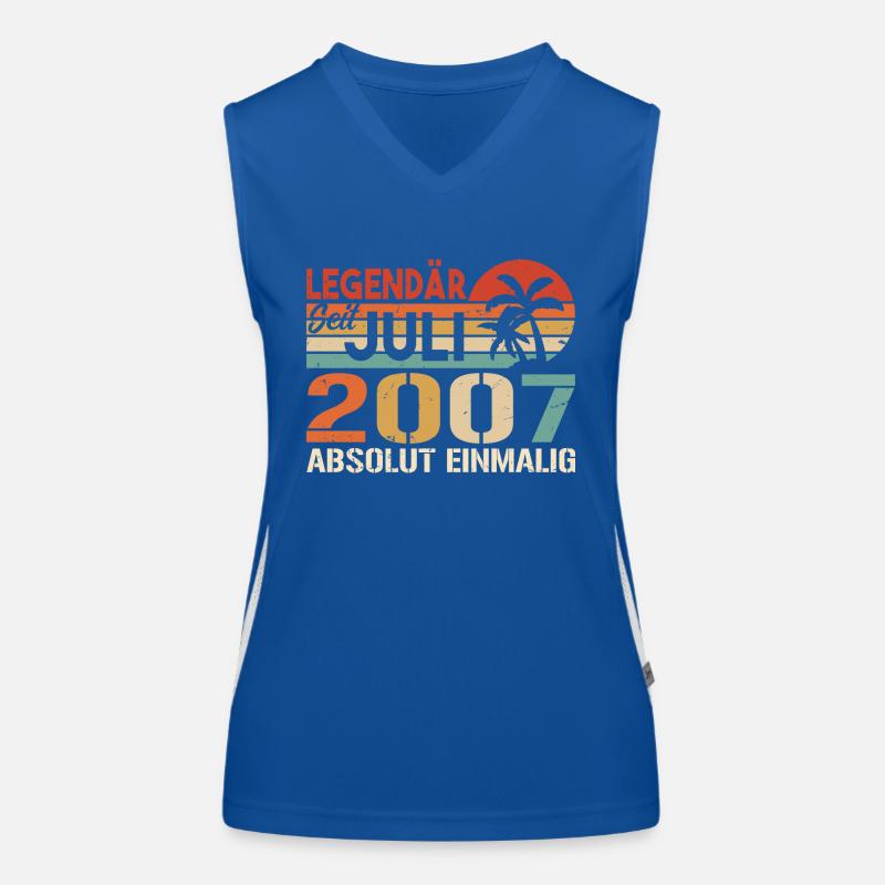 2007 Juli Geboren im Juli 2007 Funktionelles Kontrast-Tank Top für Frauen