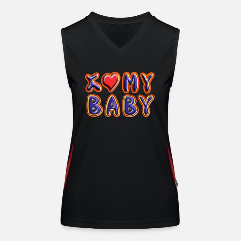 J’aime mon bébé 2 Débardeur respirant contrasté Femme