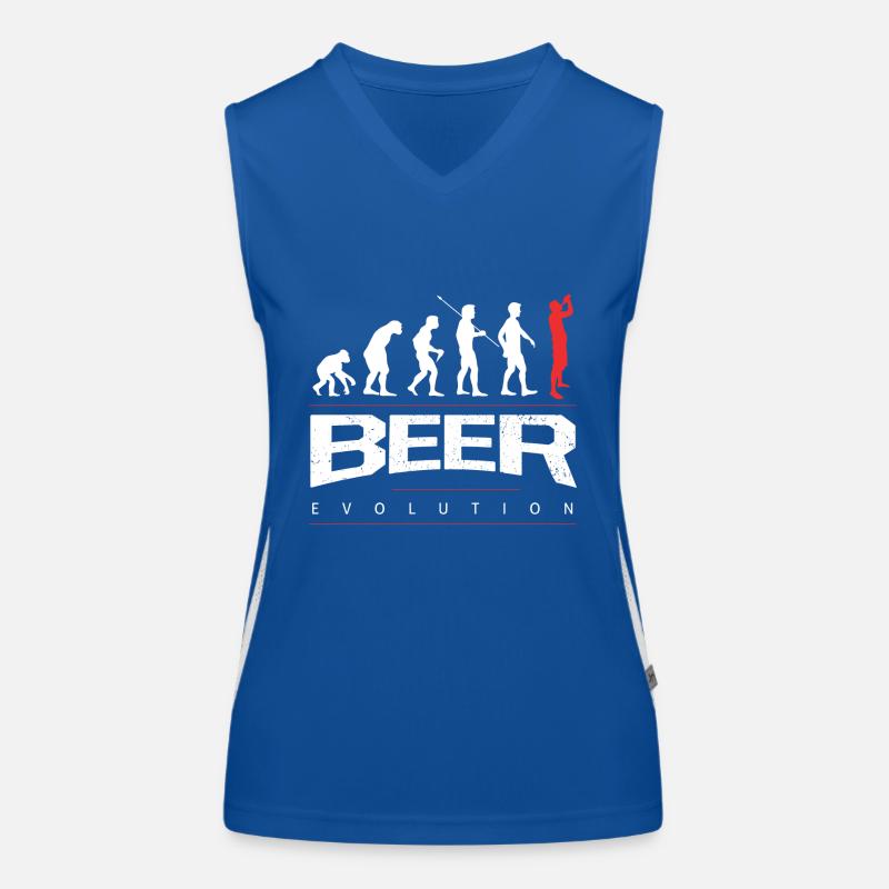 Bier Evolution Funktionelles Kontrast-Tank Top für Frauen