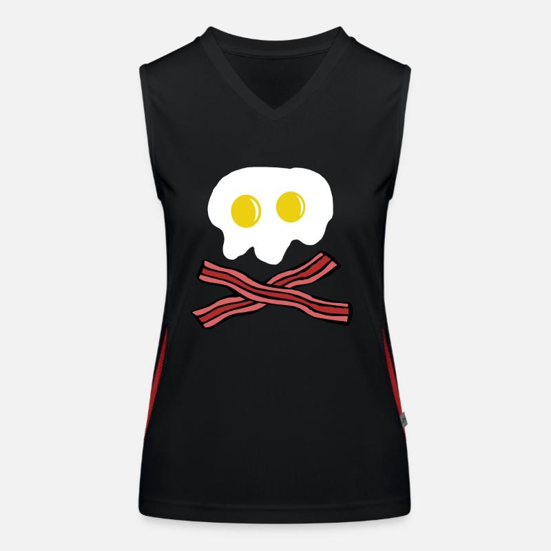Eggs and Bacon skull Women's Functional Contrast Tank Top