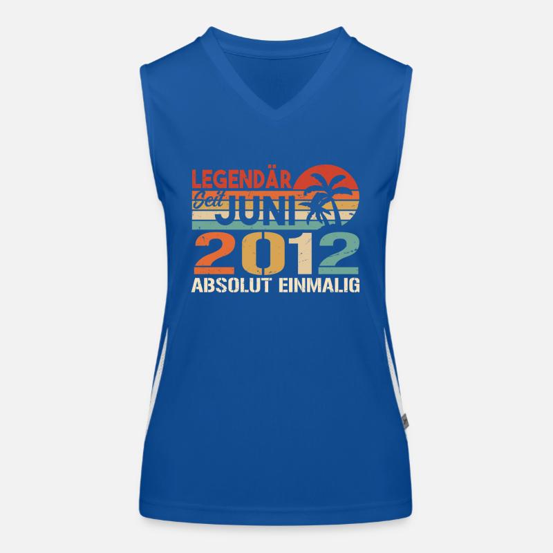 Legendär seit Juni 2012 - Geburtstag 2012 Funktionelles Kontrast-Tank Top für Frauen