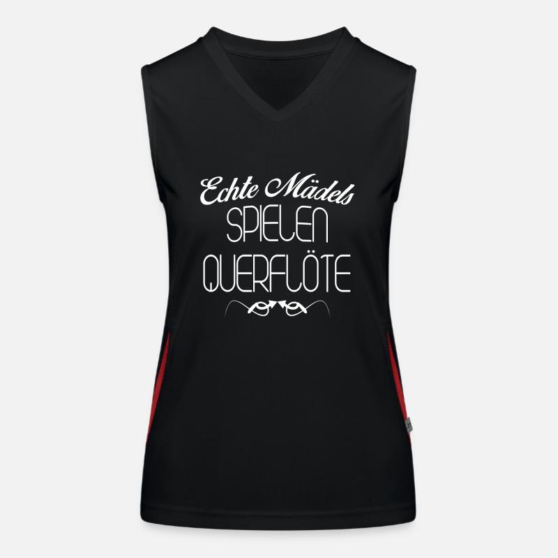 QUERFLÖTE ECHTE MAeDELS Funktionelles Kontrast-Tank Top für Frauen